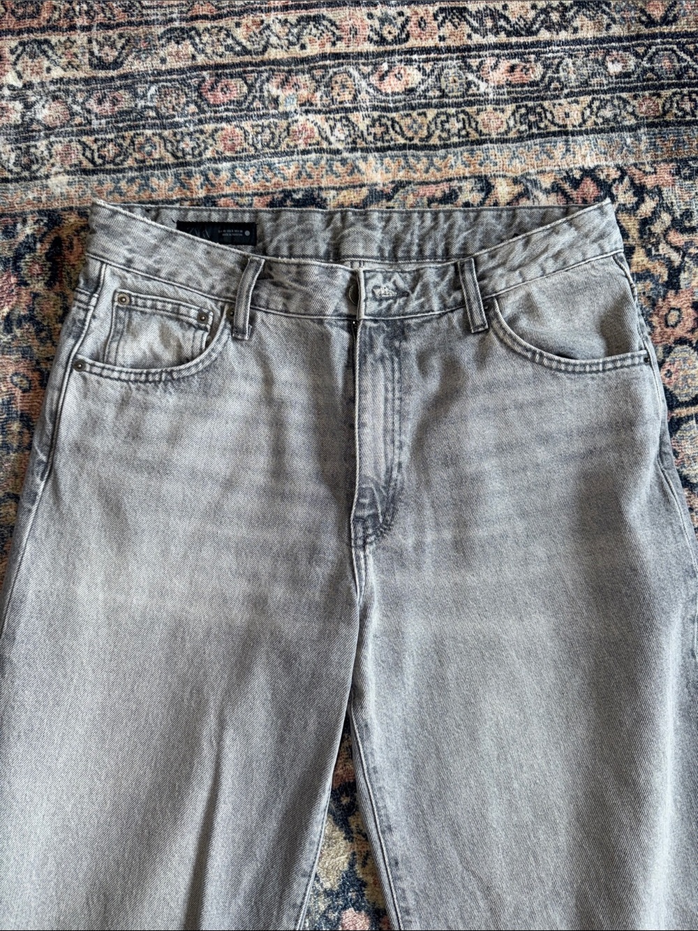 Zara Gray Jeans Loose Fit